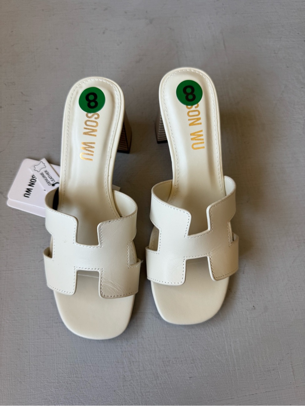 NWT Jason Wu Genuine Leather Block Heel Sandals